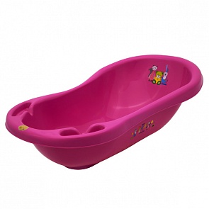 Ванночка детская Mishka, 84 см., розовая (Maltex, 5351_розовый)